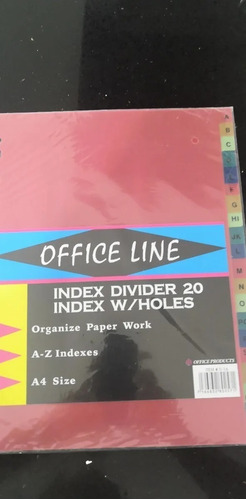 Pack 20 Separadores Grandes Abecedario De Carpetas Plástico