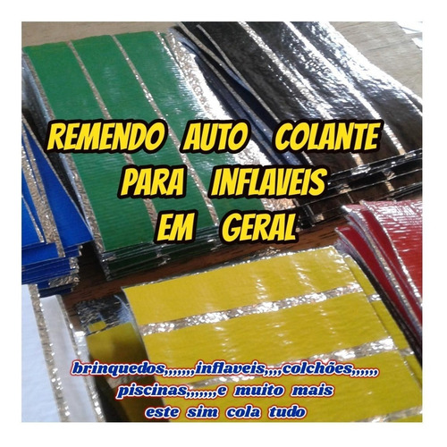 Adesivo Com Cola Remendo Auto Colante Kp100 Bem Forte Com Fios De Nylon Para Brinquedos Inflaveis Piscinas Auto Colante