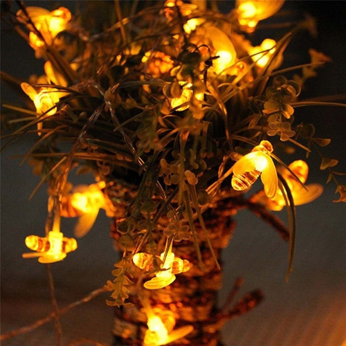 Imagen 3 de 7 de Guirnalda Led Solar Abejas 50 Luces 5 Metros Modelo 2022