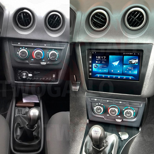 Multimidia Android Play 64gb Carplay Celta Prisma 2007 2008
