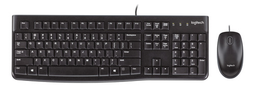 Combo Teclado Y Mouse Logitech Mk120 Cableado Español 