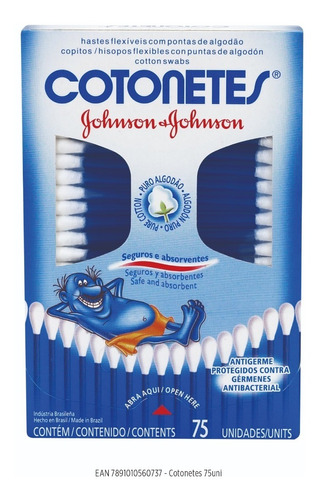 Johnson's Hisopos Flexibles Cotonetes 75 Unidades