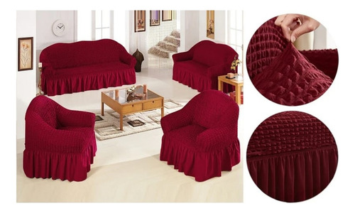 Fundas Cubre Sofá Sillón 100% Algodón Turco Original 3+1+1
