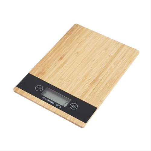 Balanza Cocina Alimentos Digital Madera Bamboo 1gra5 Kg 