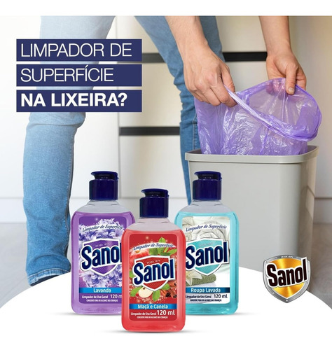 Limpador Perfumado Multiuso Concentrado 120 Ml Sanol