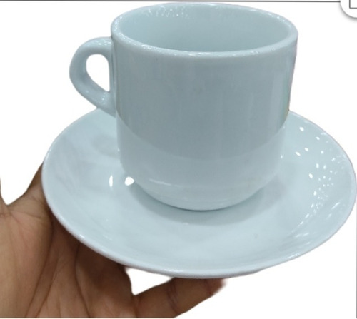 Taza Para Café O Té Con Plato De Porcelana  4 Onzas