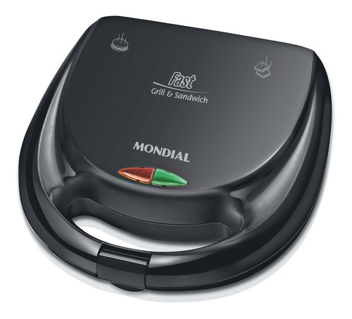 Grill Sanduicheira Elétrica 110v Preto Mondial Tostadeira