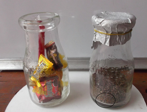 Juego De 3 Envases Antiguos De Leche