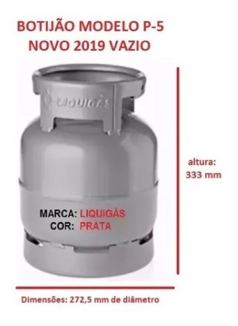 Imagem 2 de 3 de Botijao Recipiente 5 Quilos 2021 Liquigas Vazio