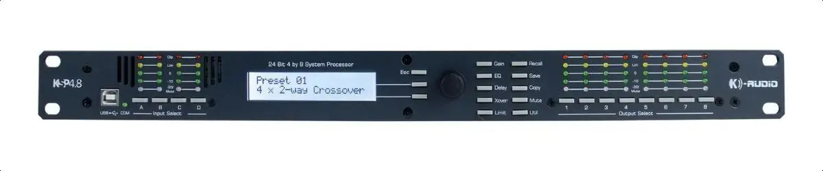 Processador Audio Digital K-audio Ksp4.8 - 4 In/8 Out