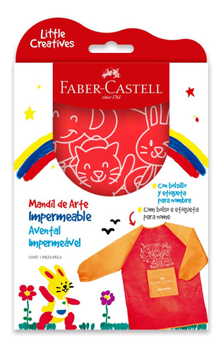 Delantal De Arte Impermeable Faber-castell Little Creatives