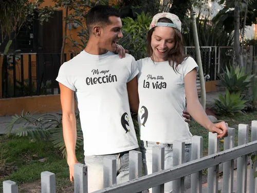 Playeras pinguinos pareja sale