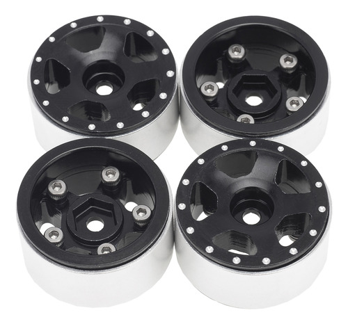 4x Rc Car Rim Parte De 1:24 Para Axial Scx24 90081 Rc Negro