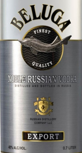 Beluga Noble Russian Vodka Export
