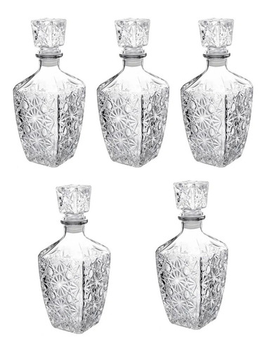 15 Botellas De Cristal Diamante 500ml Vidrio Recuerdo