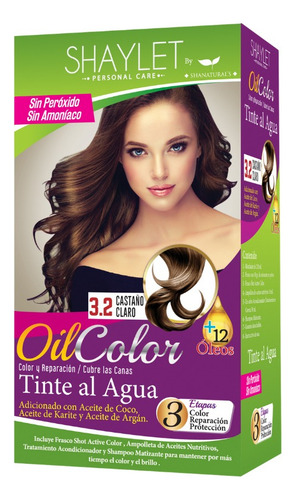  Tinte Para La Belleza Del Cabello Shanatural's Tono Castaño claro