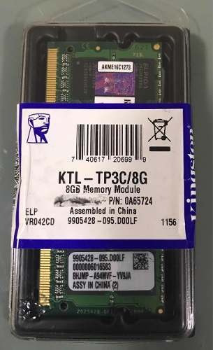 Memoria RAM 8GB 1 Kingston KTL-TP3C/8G