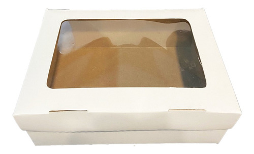 Caja Para Desayuno / Multiuso . Blanca C/visor Pack X10 U. C