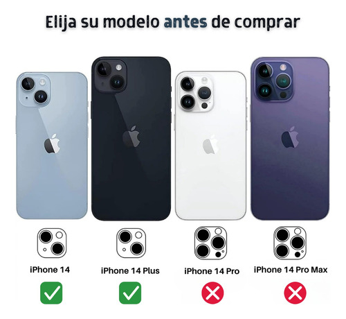Vidrio Templado Camara Full Para iPhone 14 Plus Pro Max
