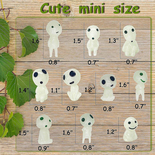 20 Pcs Elfos Árbol Fantasma Luminoso Mini Accesorios Jardín