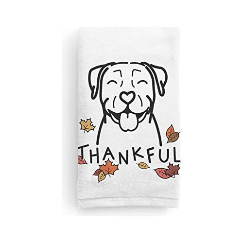 Thankful Pitbull Terrier Toalla De Mano Decorativa - Decorac