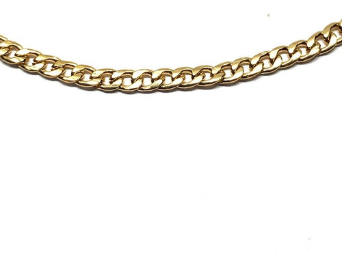 Imagen 2 de 2 de Cadena Acero Inoxidable Dorada 50cm X 2.5mm Mod 1-1