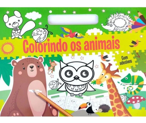 Colorindo Os Animais Com Adesivos, De Editora Pé Da Letra. Série Na, Vol. Na. Editora Pé Da Letra, Capa Mole Em Português, 2022