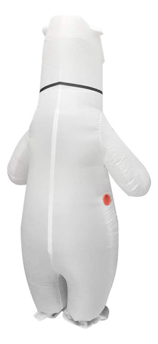 Arokibui Disfraz De Oso Polar Blanco Inflable De Cuerpo Comp