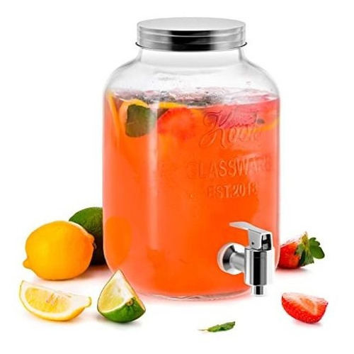 Kook Mason Jar Dispensador De Bebidas Y Bebidas De Vidrio Co
