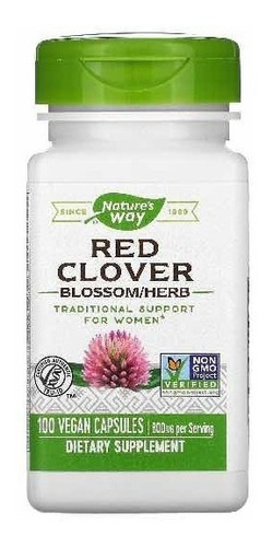 Trevo Vermelho 400mg 100 Cáps Red Clover Nature's Way Eua