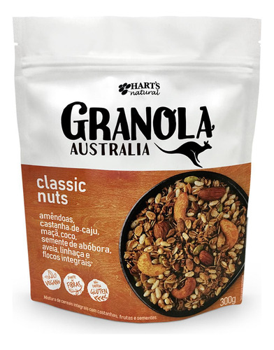 Granola Australia Classic Nuts 300g Harts Natural