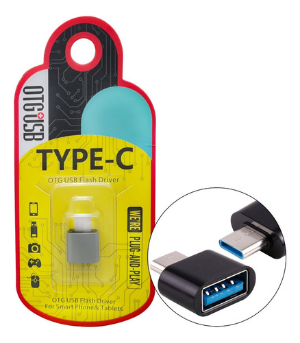 Adaptador Otg Tipo C Transmisión De 500 Mb/s.