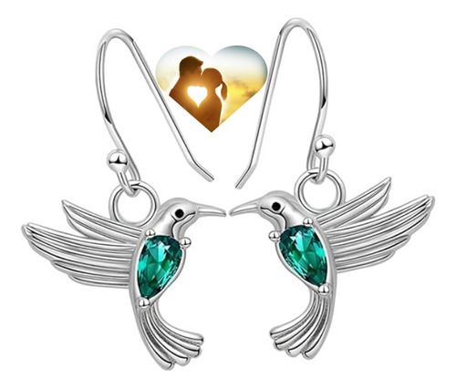 Colibrí Pendientes Regalos Para Mujeres Plata 925 Joya