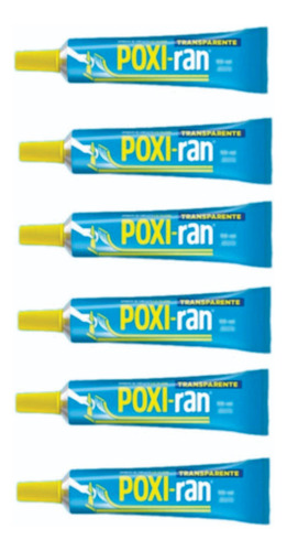Poxi-ran Transparente Adhesivo De Contacto Blister 6u Transparente