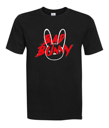 Polera Estampada Diseño Bad Bunny Conejo Malo