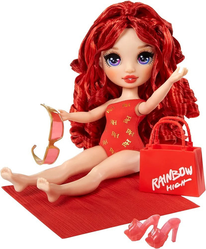 Rainbow High Swim & Style Muñeca Ruby Anderson .