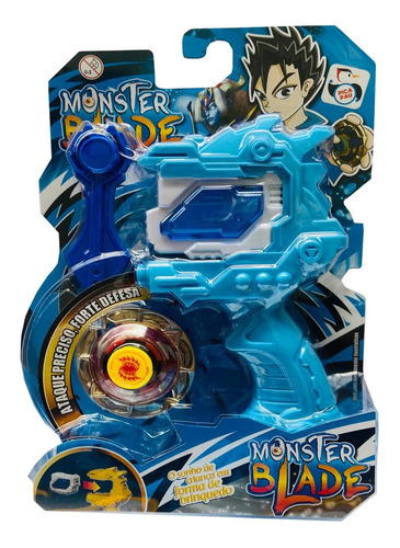 Peão Beyblade Com Lançador Presente Natal Menino O Melhor Cor Azul-turquesa