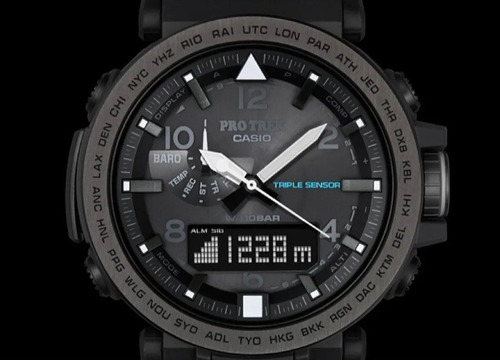 Reloj Casio Pro Tek Prg-650y Negro Silicona Negro Plata Negro