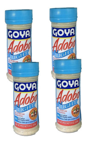 Sazonador Goya Adobo Con Pimienta Light 50% - Sodio 4 Pack