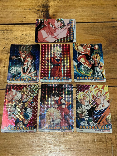 Lote De 7 Cartas Holograficas Dragon Ball Z Art Collection