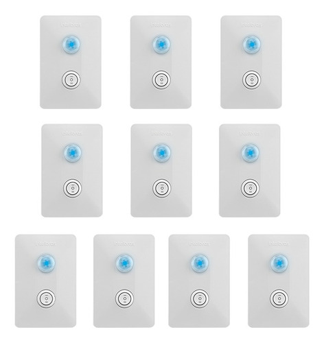 Kit 10 Un Sensor De Presença Com Botão Espi 180 E+ Intelbras