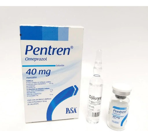 Omeprazol Pentren Pisa Inyectable 40mg Con Liofilizado 