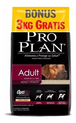 Pro Plan Adulto Large 15+3kg + Regalo
