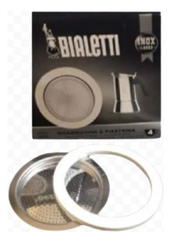 Bialetti - 1 Junta + Filtro Acero Inoxidable Para 4 Tazas