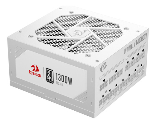 Fonte 1300w 80 Plus Platinum Branco Redragon Full Modular 110V/220V