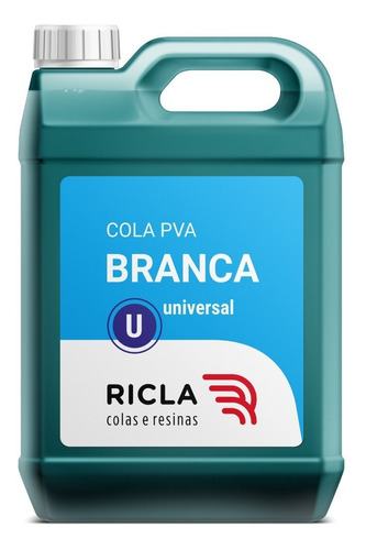 Cola Branca Para Madeira Pva Artesanato Papelão Escolar 5kg