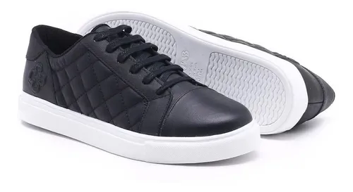 Tenis couro on sale preto capodarte