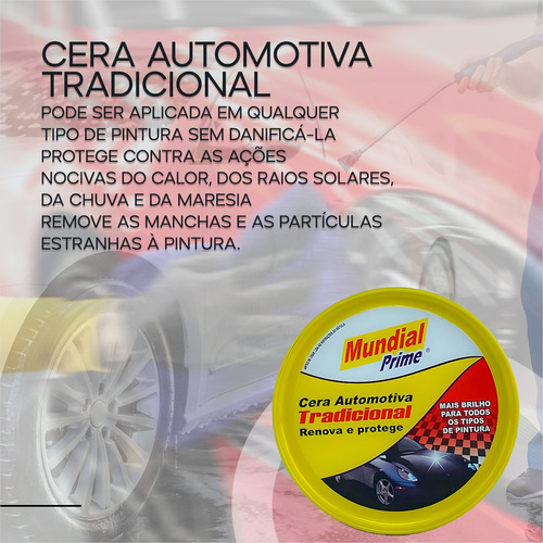 Cera Automotiva Pasta Lata Tradicional Renova E Protege 200g