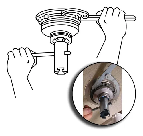 Llave para outlet tuerca de contracanasta
