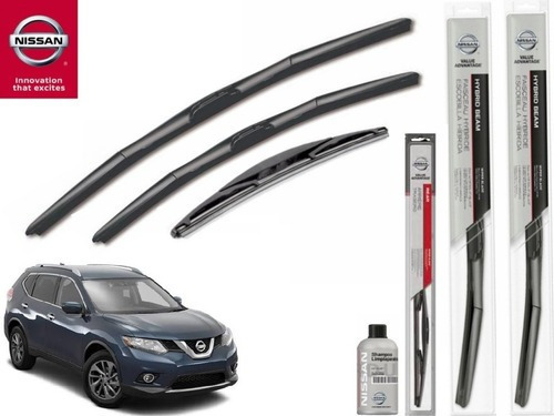 Kit 3 Plumas Escobillas Limpiabrisas Nissan X-trail 2016